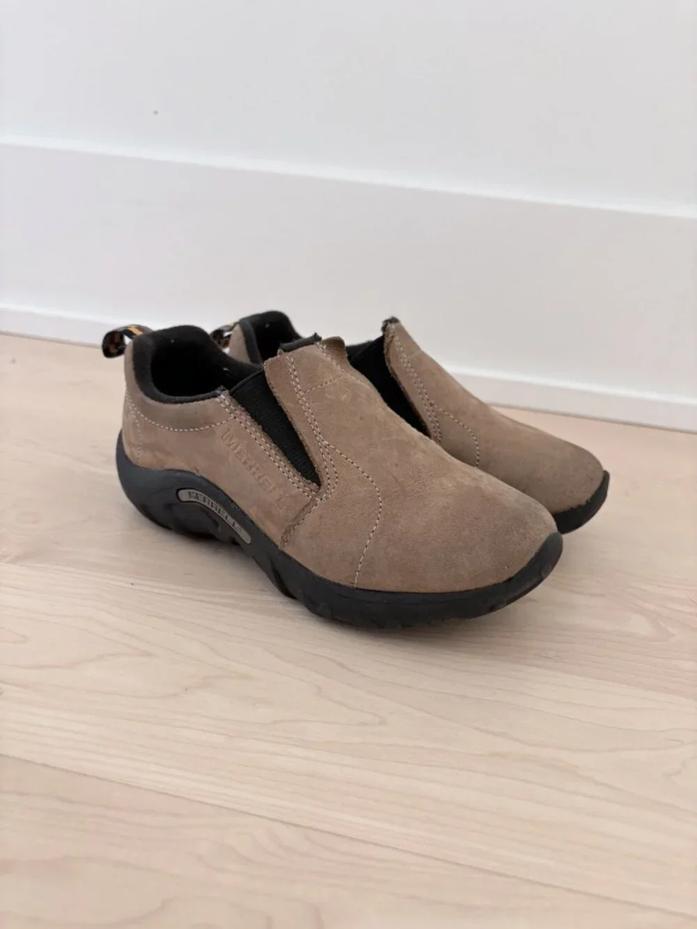 Merrell Jungle Moc Suede Slip-On Shoes Tan